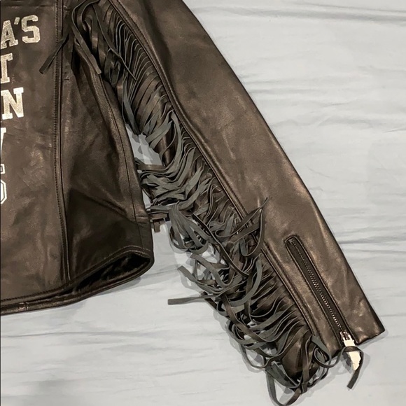 Victoria’s Secret Supermodel Fringe Leather Jacket - Picture 3 of 8